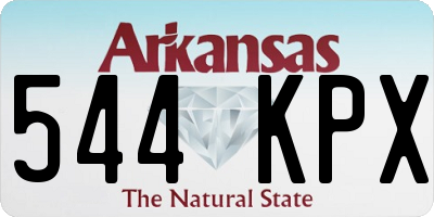 AR license plate 544KPX