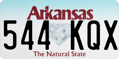 AR license plate 544KQX