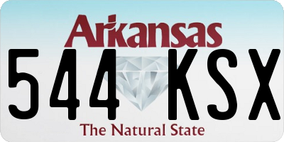 AR license plate 544KSX