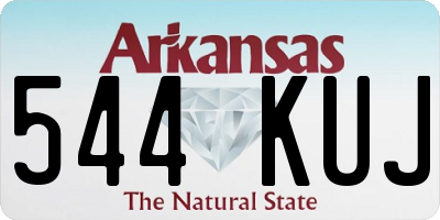AR license plate 544KUJ