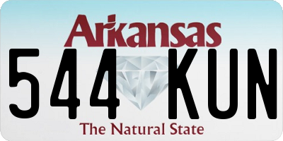 AR license plate 544KUN