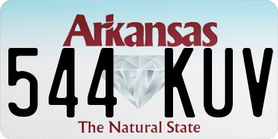 AR license plate 544KUV