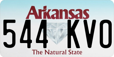 AR license plate 544KVO