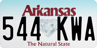 AR license plate 544KWA