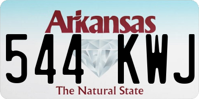 AR license plate 544KWJ