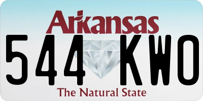 AR license plate 544KWO