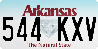 AR license plate 544KXV