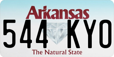 AR license plate 544KYO