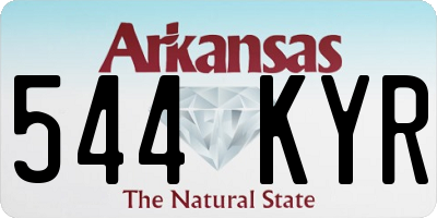 AR license plate 544KYR