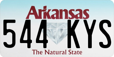AR license plate 544KYS
