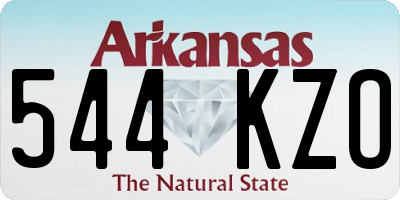 AR license plate 544KZO
