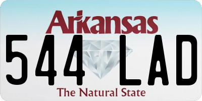 AR license plate 544LAD