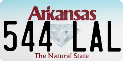 AR license plate 544LAL