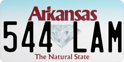 AR license plate 544LAM