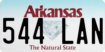 AR license plate 544LAN