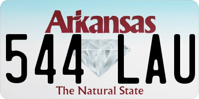 AR license plate 544LAU