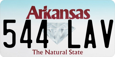 AR license plate 544LAV