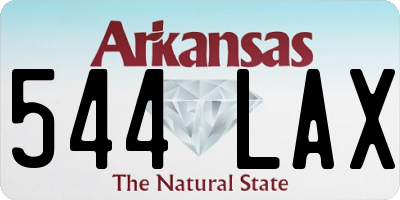 AR license plate 544LAX
