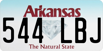 AR license plate 544LBJ