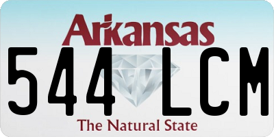 AR license plate 544LCM