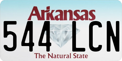 AR license plate 544LCN