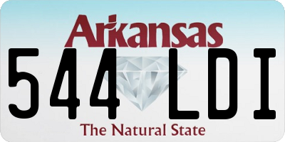 AR license plate 544LDI
