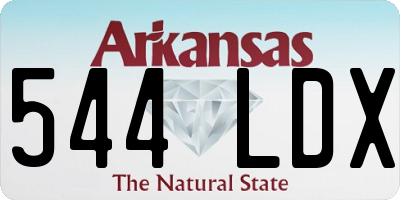 AR license plate 544LDX