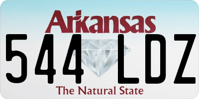 AR license plate 544LDZ