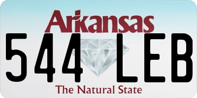 AR license plate 544LEB