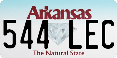 AR license plate 544LEC