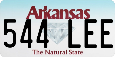AR license plate 544LEE