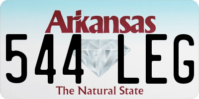 AR license plate 544LEG