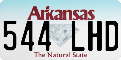 AR license plate 544LHD