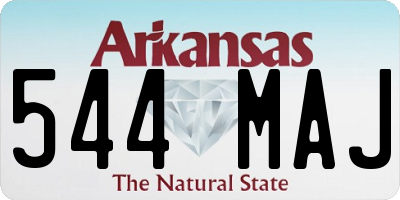 AR license plate 544MAJ