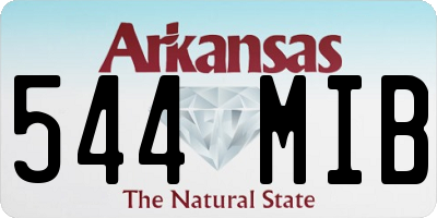 AR license plate 544MIB