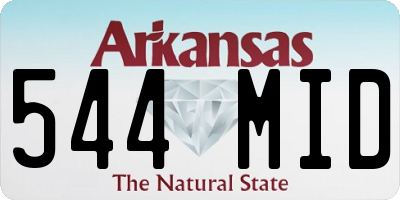 AR license plate 544MID