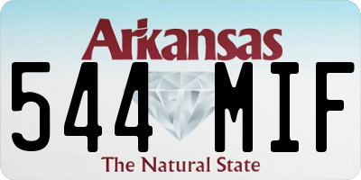 AR license plate 544MIF