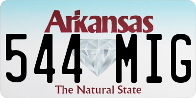 AR license plate 544MIG