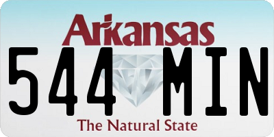AR license plate 544MIN