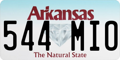 AR license plate 544MIO