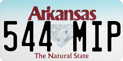 AR license plate 544MIP