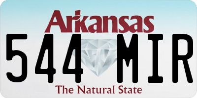 AR license plate 544MIR