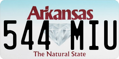 AR license plate 544MIU
