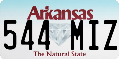 AR license plate 544MIZ