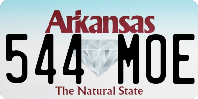 AR license plate 544MOE