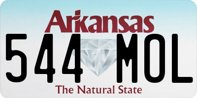 AR license plate 544MOL