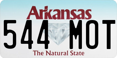 AR license plate 544MOT