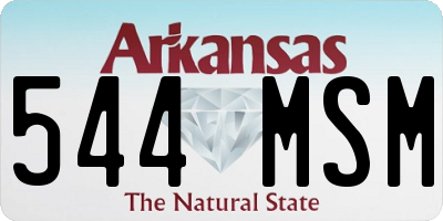AR license plate 544MSM