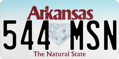 AR license plate 544MSN