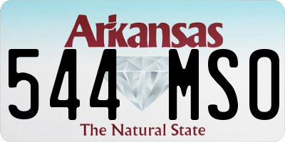 AR license plate 544MSO